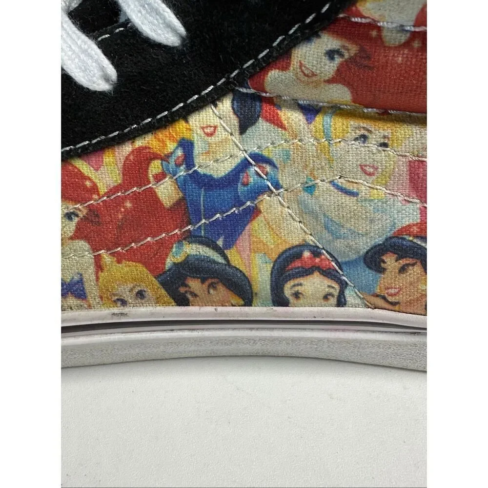 Vans SK8-Hi Women’s Disney Multi Princess Print Rare High top size 8 See Notes